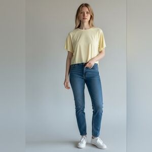 NWT ASOS TopShop Raw Hem Crop Shirt